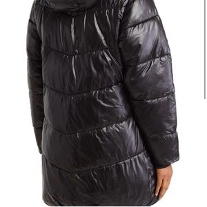 Spyder Women's Super Puffer Hooded Parka Jacket Black